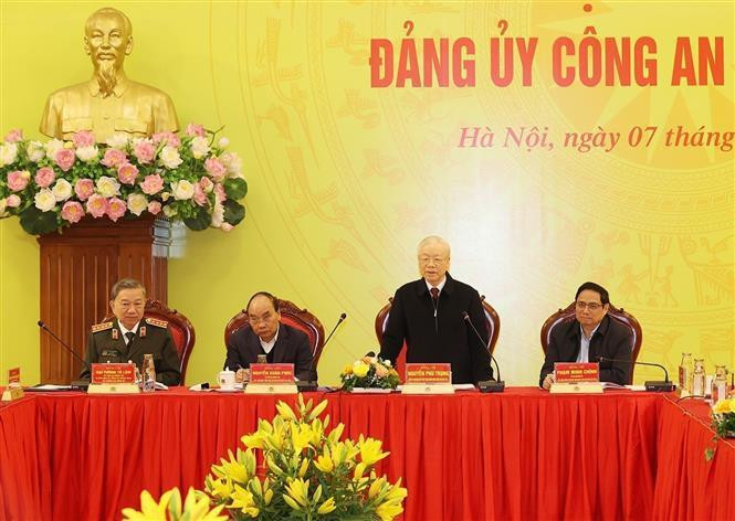 Party General Secretary Nguyen Phu Trong speaks at the conference. (Photo: VNA)