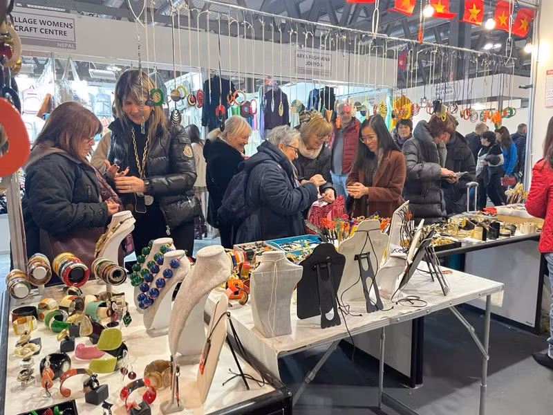 Vietnamese OCOP products on display at the fair.