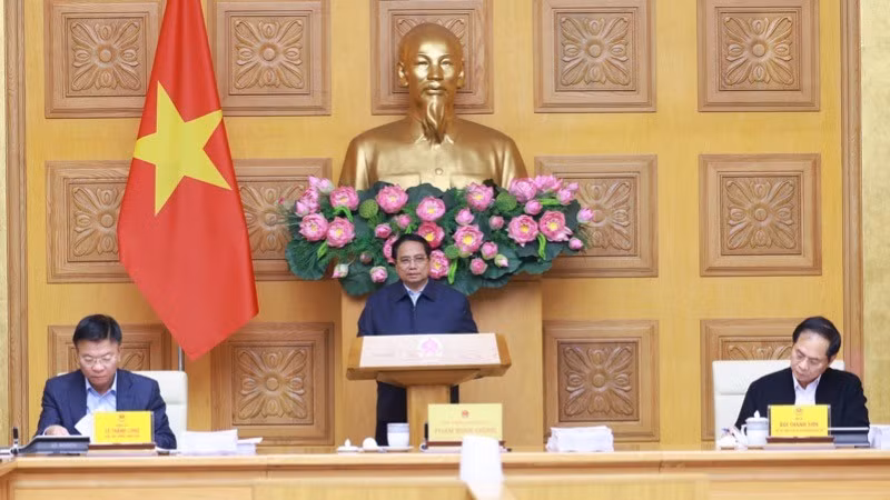 PM Pham Minh Chinh chairs the meeting in Hanoi on December 29. (Photo: Tran Hai)