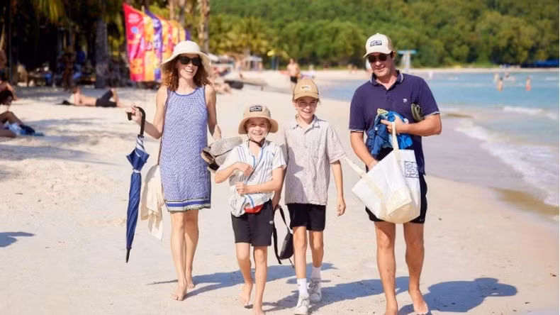 Foreign visitors in Phu Quoc.