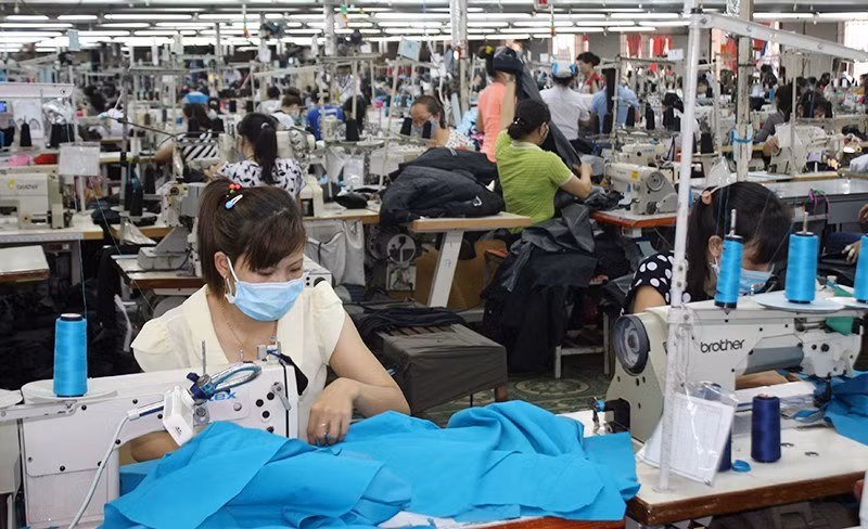 A garment factory in Vietnam.