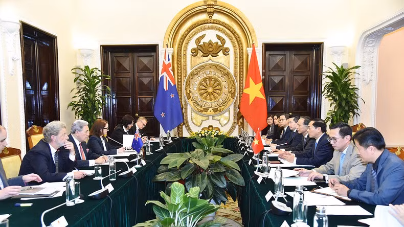 At the second Vietnam-New Zealand Foreign Ministers' Meeting in Hanoi on June 5.
