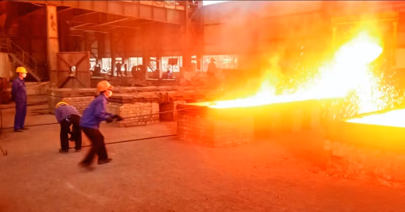 Production at the Thai Nguyen ferrosilicon plant.