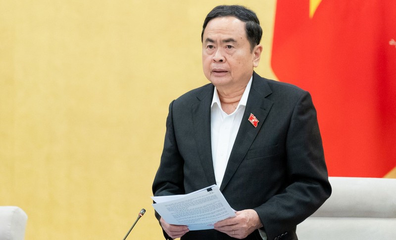 National Assembly Chairman Tran Thanh Man addresses the meeting. (Photo: NDO/Duy Linh)
