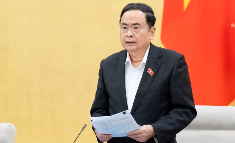 National Assembly Chairman Tran Thanh Man addresses the meeting. (Photo: NDO/Duy Linh)
