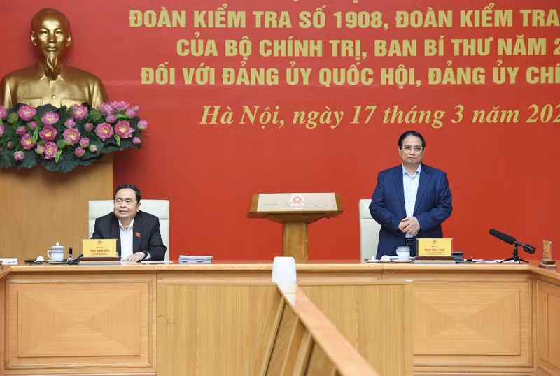 PM Pham Minh Chinh speaks at the event. (Photo: Tran Hai)