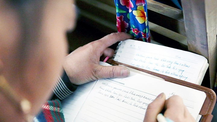 Hmong people learn Hmong script.