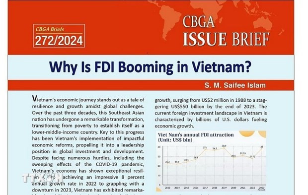 The article on cbgabd.org (Photo: VNA) 