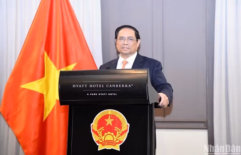 PM Pham Minh Chinh speaks at the event. (Photo: NDO)
