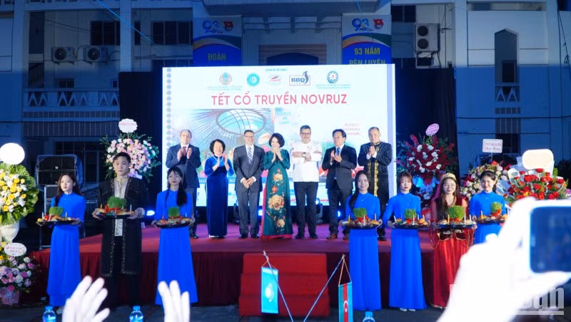 Participants at the event to celebrate Novruz.