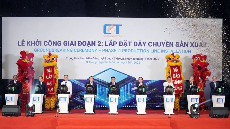 The ground-breaking ceremony of CT Semiconductor’s plant.