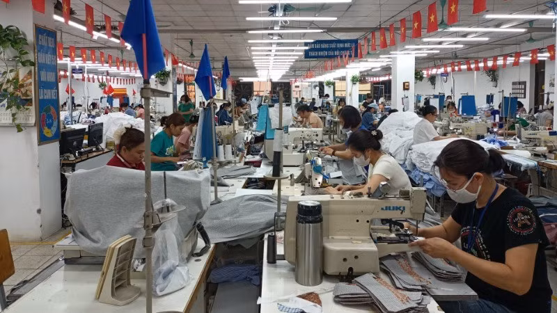 Manufacturing garments at Garco 10.