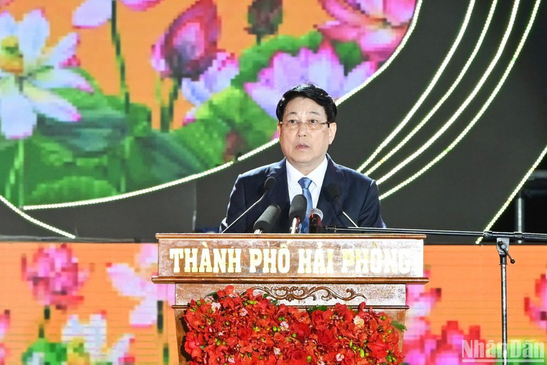 President Luong Cuong speaks at the event. (Photo: Thuy Nguyen)
