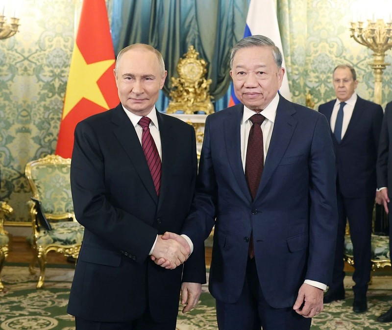 General Secretary To Lam and Russian President Vladimir Putin. (Photo: VNA)
