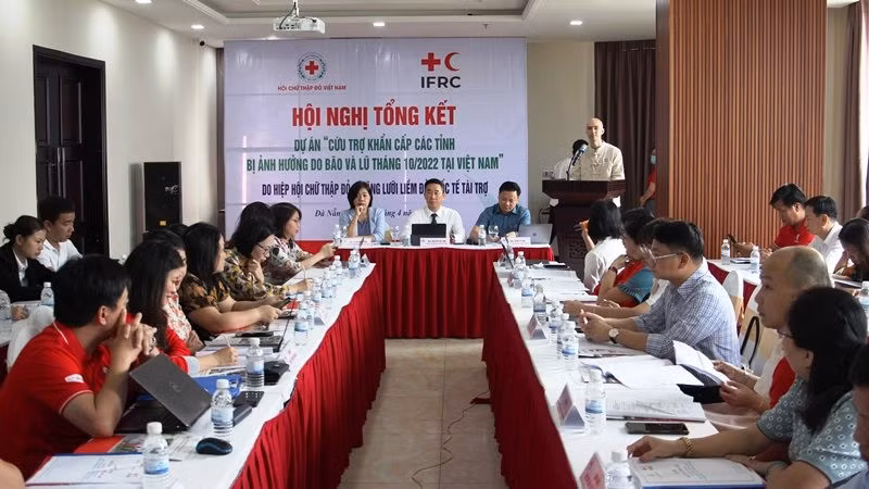 The conference to review the Vietnam Red Cross Society's typhoon relief work in 2022.