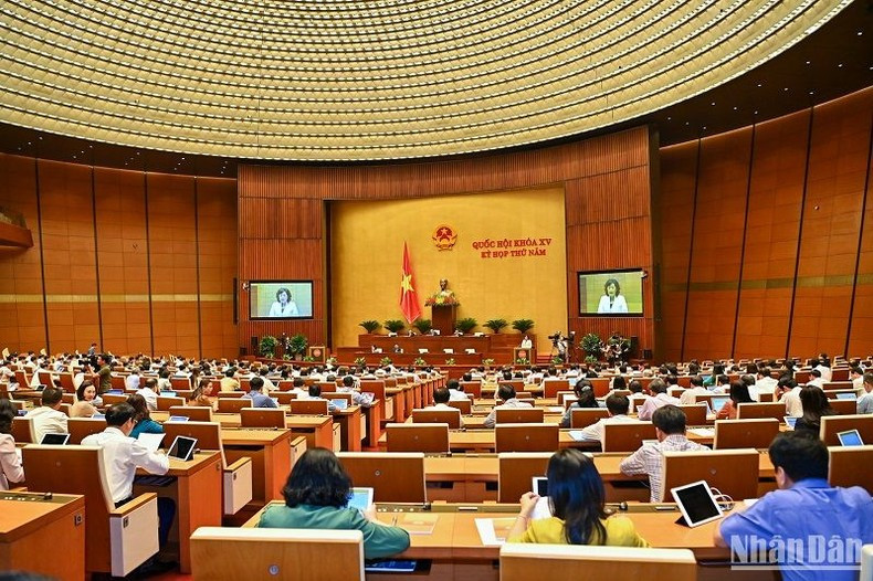 At the NA working session. (Photo: NDO/Duy Linh)