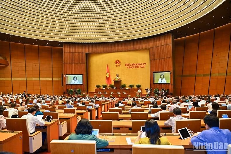 At the NA working session. (Photo: NDO/Duy Linh)
