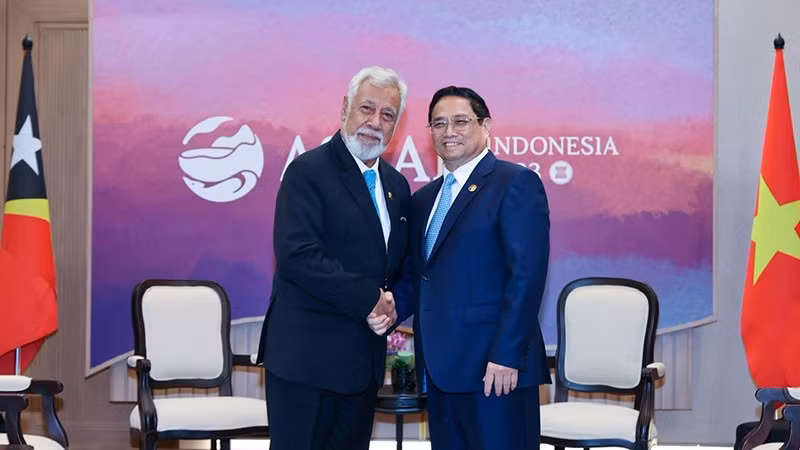 Prime Minister Pham Minh Chinh and his Timor Leste counterpart Xanana Gusmao on September 5.