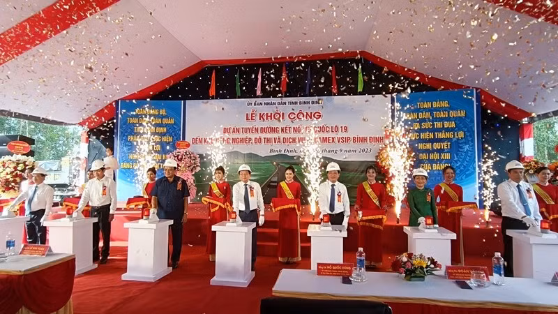 The ground-breaking ceremony.