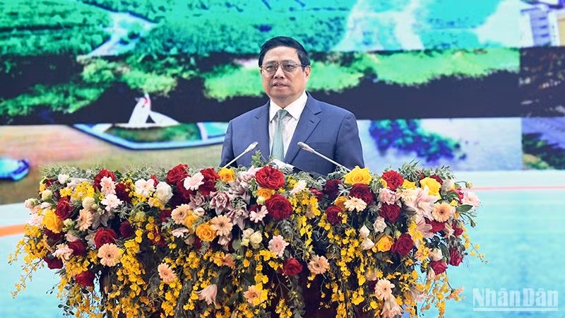 Prime Minister Pham Minh Chinh speaks at the event. (Photo: NDO)