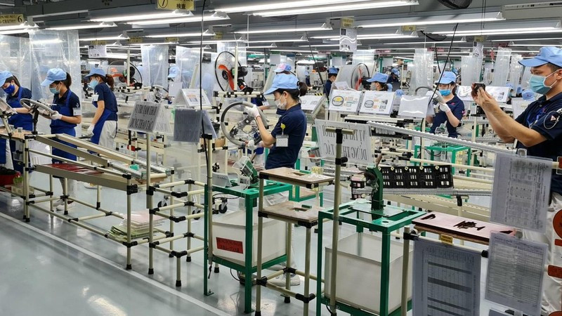 The production of steering wheels at an industrial park in Thai Binh Province.