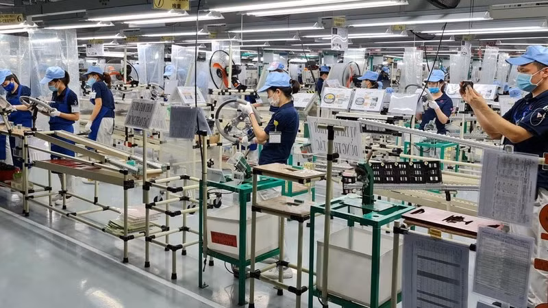 The production of steering wheels at an industrial park in Thai Binh Province.
