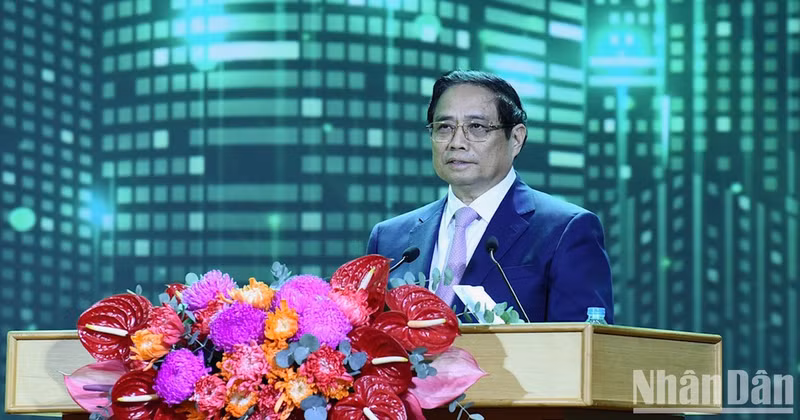 Prime Minister Pham Minh Chinh speaks at the conference. (Photo: Tran Hai)