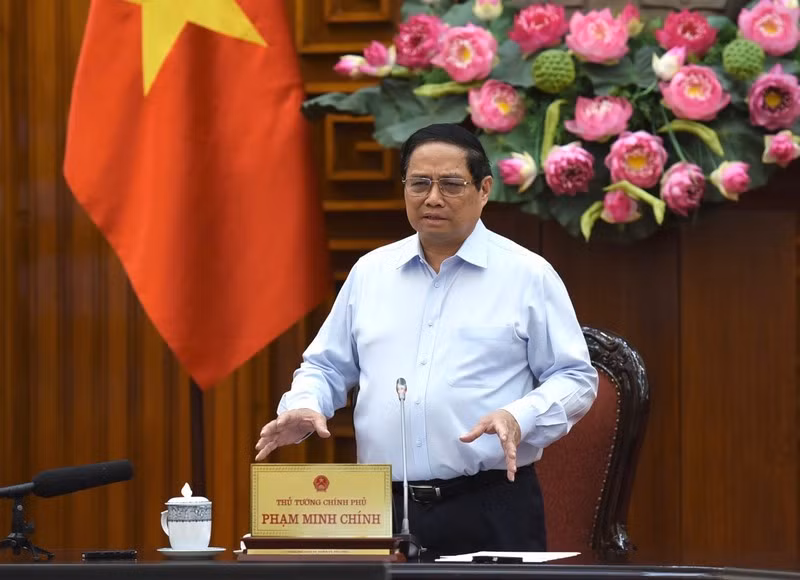 PM Pham Minh Chinh speaks at the meeting. (Photo: NDO)