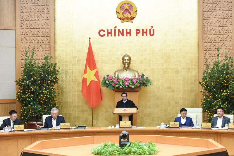 PM Pham Minh Chinh chairs the meeting (Photo: Tran Hai)