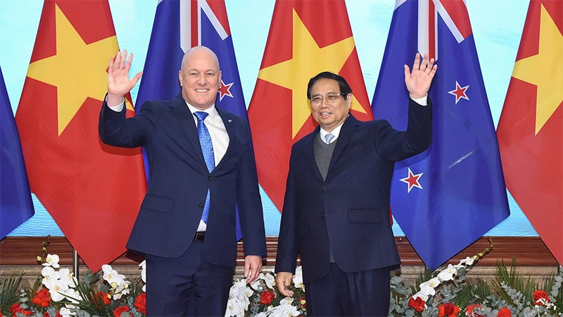 PM Pham Minh Chinh and New Zealand PM Christopher Luxon. (Photo: Tran Hai)