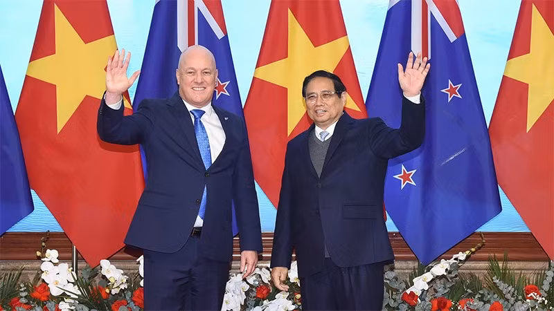 PM Pham Minh Chinh and New Zealand PM Christopher Luxon. (Photo: Tran Hai)