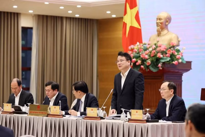 Deputy Minister of Planning and Investment Tran Quoc Phuong speaks at the press conference. (Photo: VNA) 