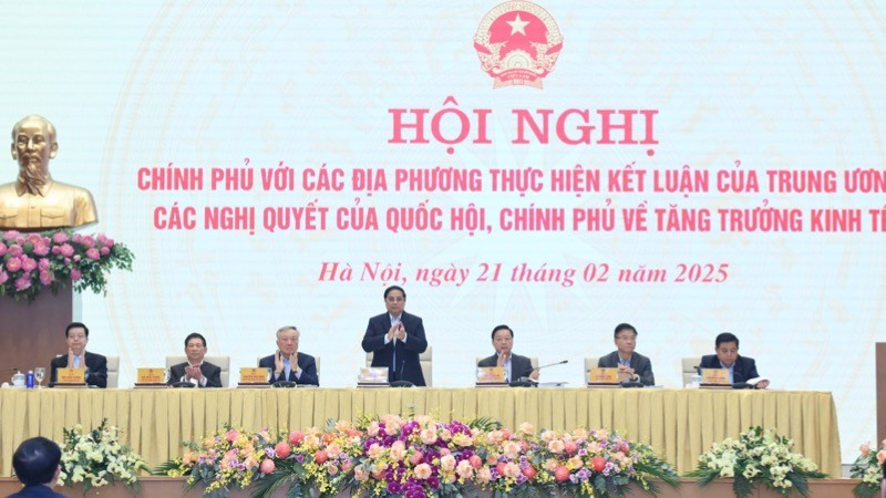 Prime Minister Pham Minh Chinh chairs Government meeting with localities. (Photo: NDO/Tran Hai)