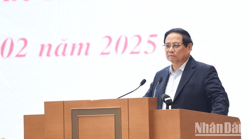 PM Pham Minh Chinh at the meeting with localities. (Photo: NDO/Tran Hai)