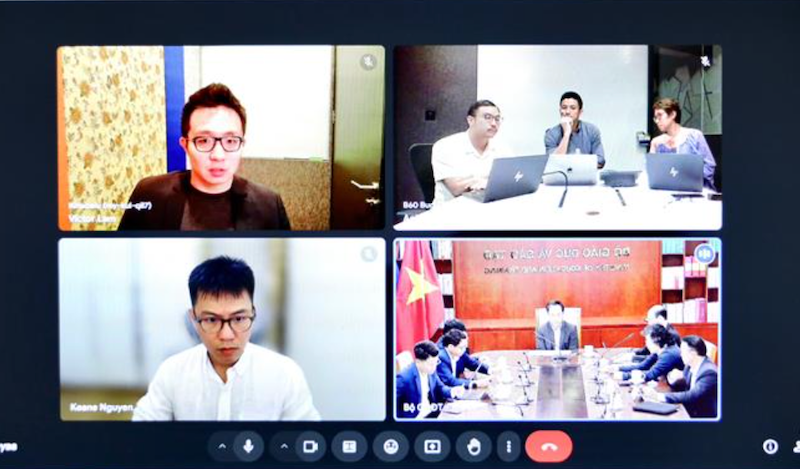 Screenshot of the online meeting.