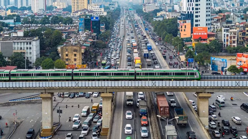 A train of Hanoi Metro's Line 2A.