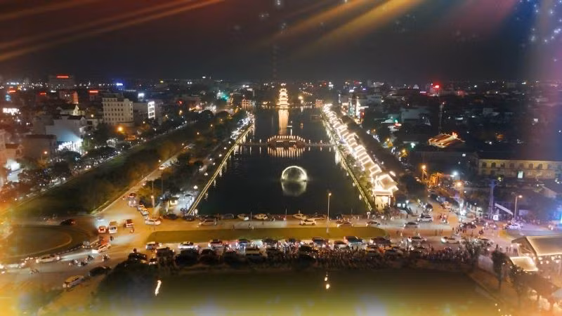 An aerial view of Hoa Lu City. (Photo: Ninh Binh Department of Tourism)