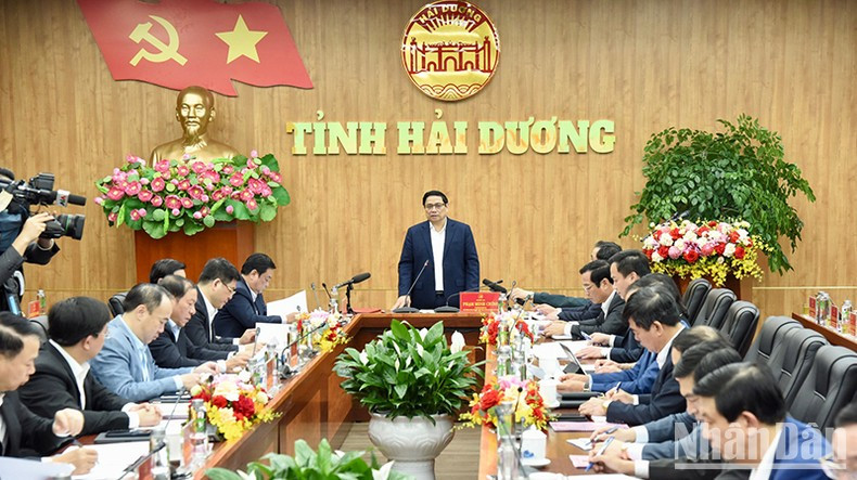 PM Pham Minh Chinh speaks at the event (Photo: NDO)
