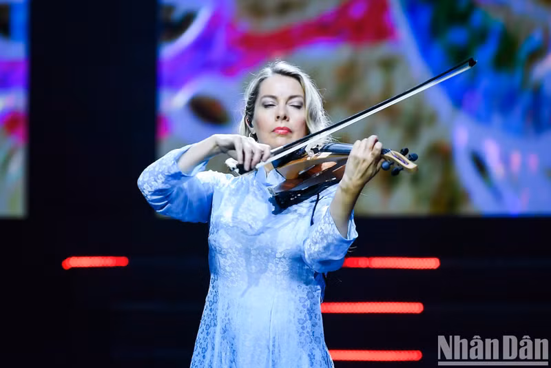 Eos Counsell immerses herself in the melody.