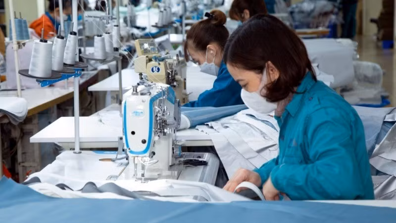 A garment factory in Vietnam.
