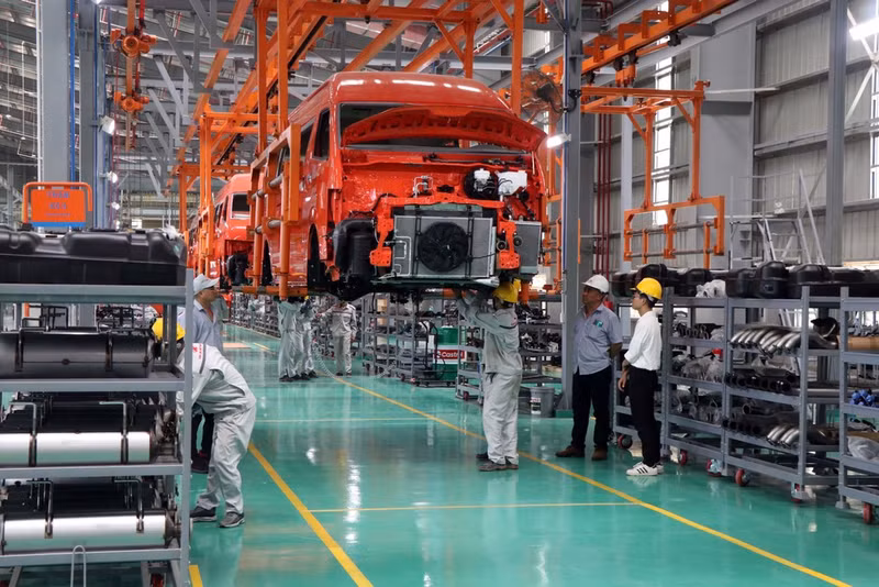 An automotive manufacturing and assembly plant of Kim Long Motor Hue JSC in Chan May-Lang Co Economic Zone in central province of Thua Thien-Hue. (Photo: VNA)