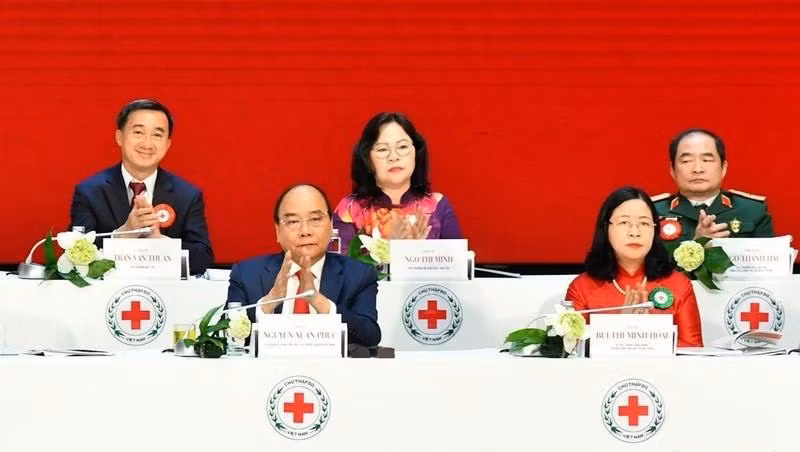 President Nguyen Xuan Phuc at the Congress of the Vietnam Red Cross Society. (Photo: NDO)