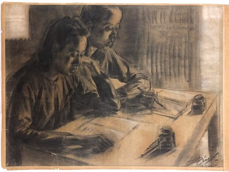 “The first secondary school class” by Diep Minh Chau “The first secondary school class” by Diep Minh Chau