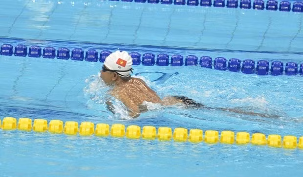 Swimmer Le Tien Dat (Photo: tuoitre.vn)