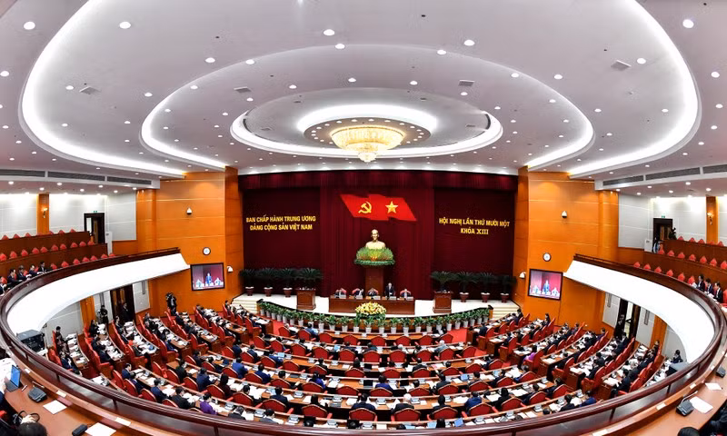 The 11th plenum of the 13th Party Central Committee. (Photo: VNA)