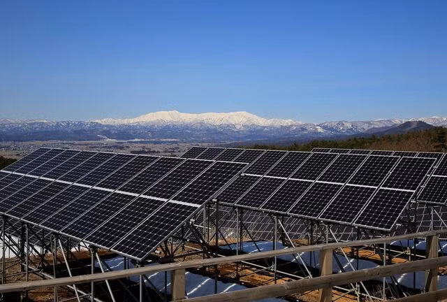 A solar power station in Kitakata, Fukushima Prefecture, Japan. (Photo: Reuters)