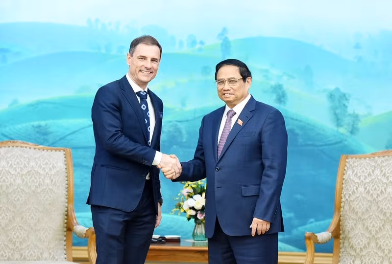 Prime Minister Pham Minh Chinh and Hungarian Minister of Justice Bence Tuzson. (Photo: NDO/Tran Hai)