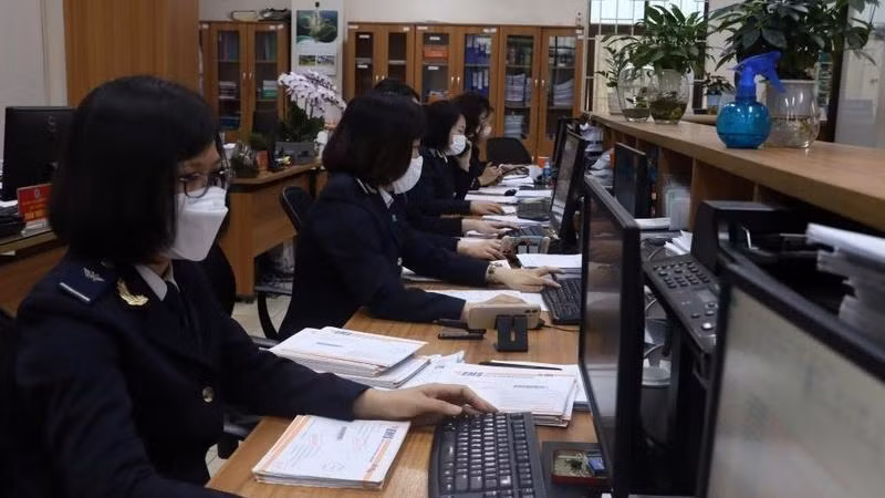 Officers at the Hai Phong Customs Department. (Photo: NDO)