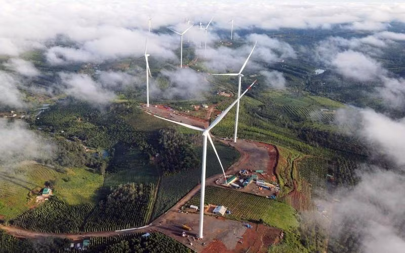 A wind farm in Dak Nong Province. (Photo: Hong Nhung)