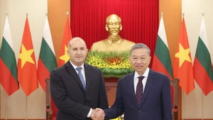General Secretary To Lam received President of the Republic of Bulgaria Rumen Radev on his official visit to Viet Nam at the Party Central Committee Headquarters on November 25, 2024. (Photo: VNA)